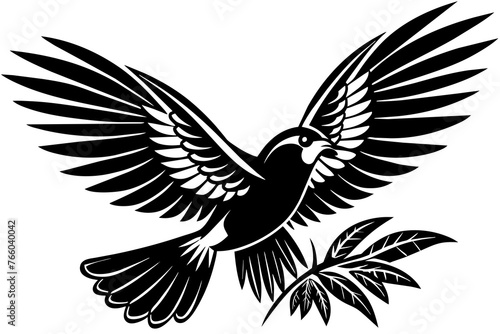 tropicbird silhouette vector illustration photo