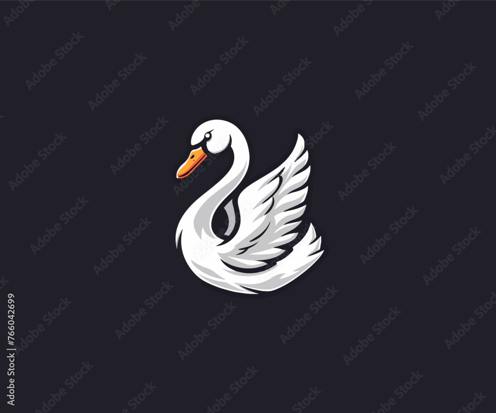 Naklejka premium duck logo design template