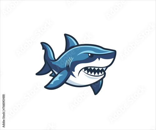 shark mascot logo illustration © keenan