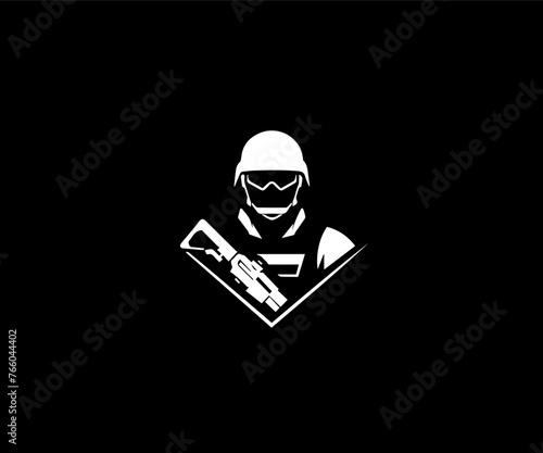 soldier logo design template