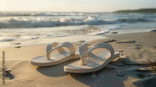A beach-ready sandal that marries style with sustainability, featuring soles made from recycled 
