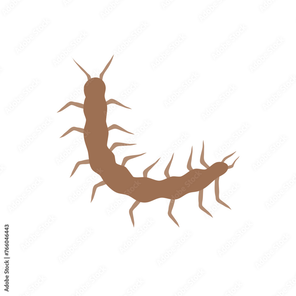 Vektor Cartoon set of Centipedes