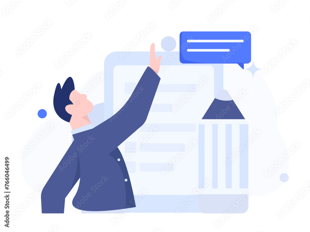 Invite friends to conduct questionnaire flat vector concept operation hand drawn illustration
Invite friends to conduct questionnaire flat vector concept operation hand drawn illustration