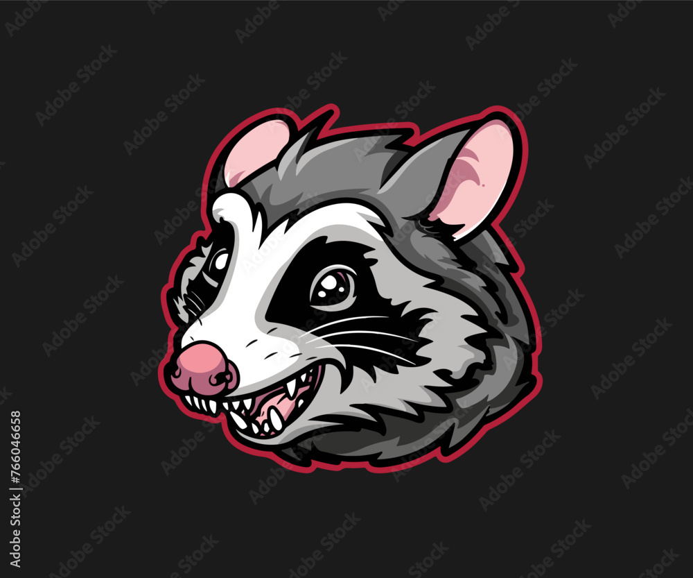 rats mascot cartoon logo