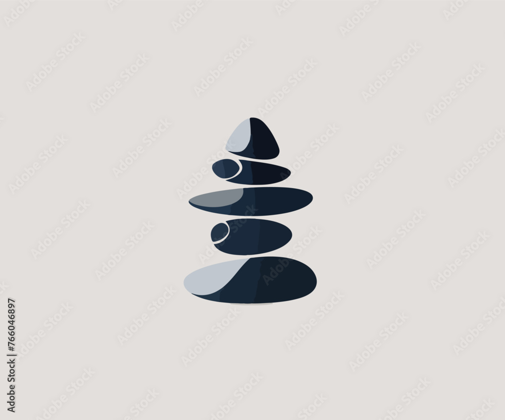 stacked stone logo design template stacked stone logo design template