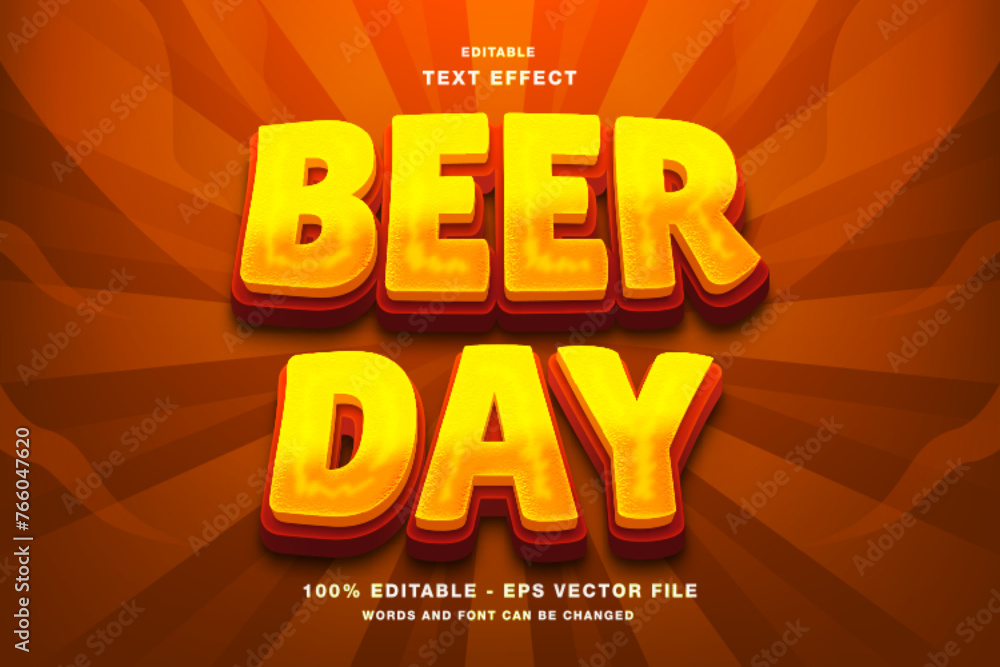 Beer Day 3d Editable Text Effect Template Style Premium Vector Beer Day 3d Editable Text Effect Template Style Premium Vector