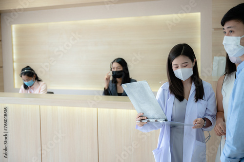 A doctor at the clinic prov...