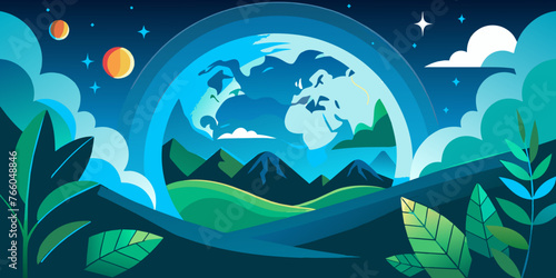 Our Planet Needs You  World Earth Day Vectors for a Sustainable Future background and poster 