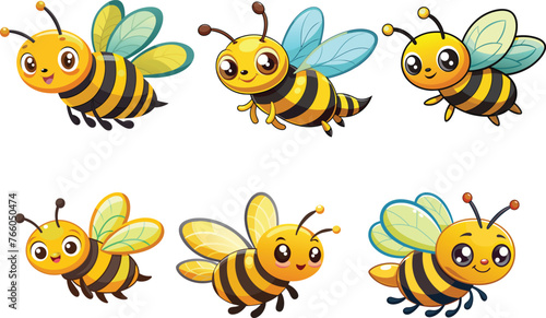 cute-bee-flying-cartoon-vector-icon-illustration.eps © saifur rahaman