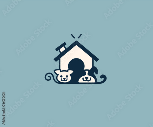 home pet logo design template