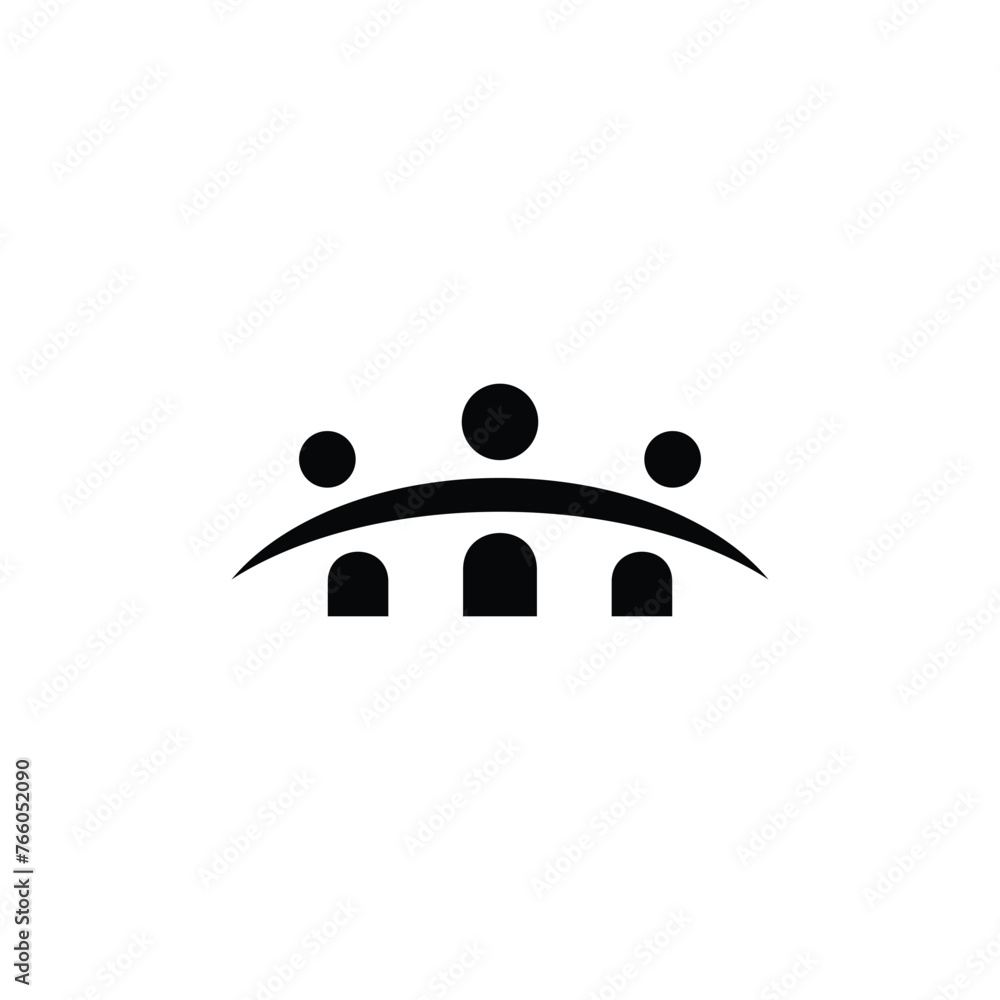 abstract flat icon logo of a bridge to share abstract flat icon logo of a bridge to share