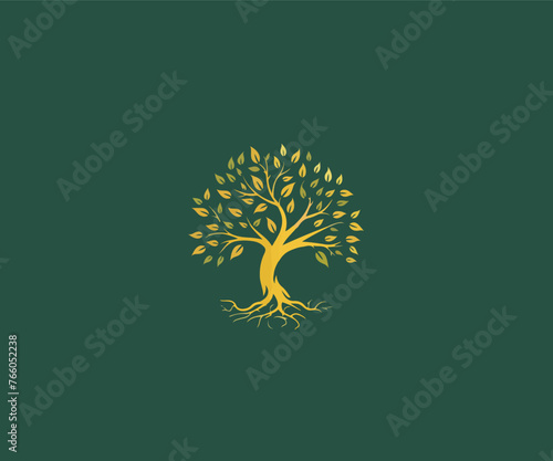 Obraz na płótnie tree logo design template w salonie