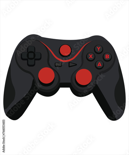 Realistic gamepads, Play console and PC games, 3D video game controllers, Vector illustration icon set of gaming devices for computer console