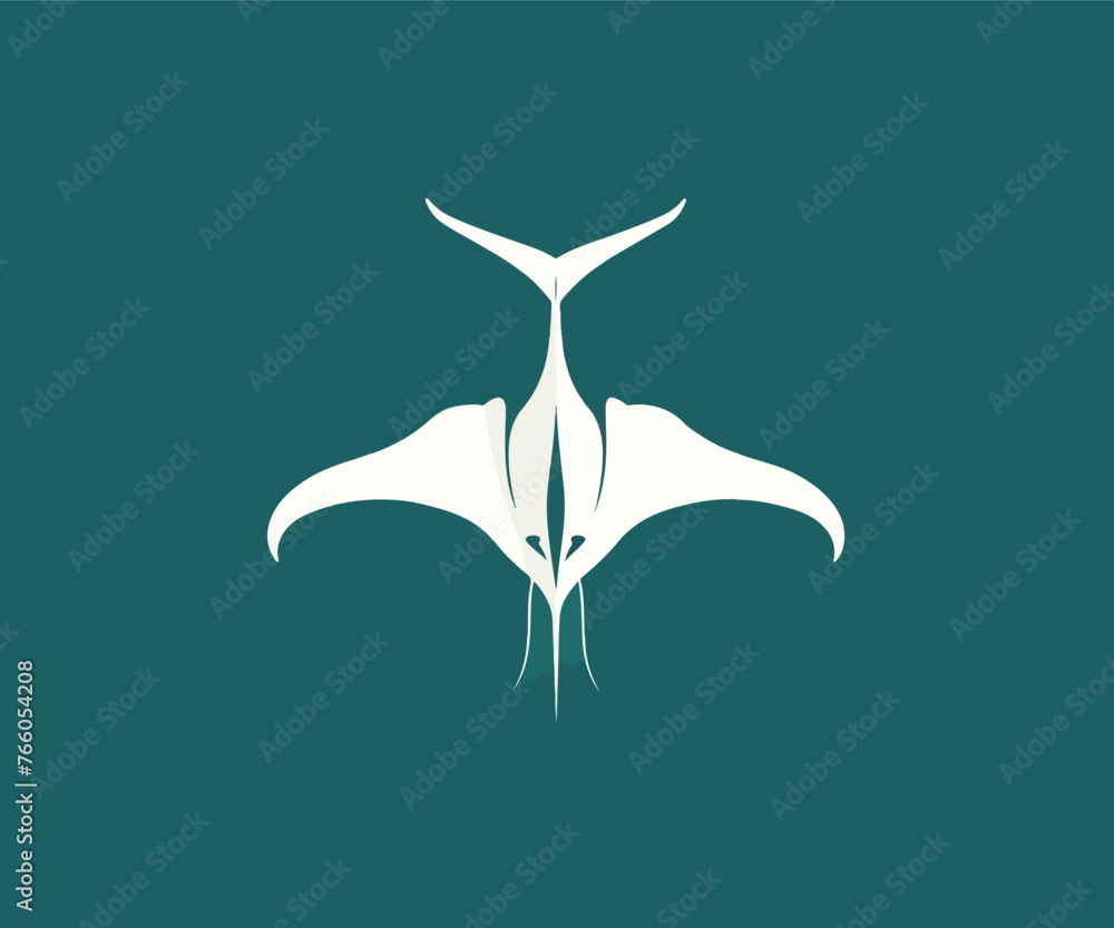Naklejka premium Stingray logo design template