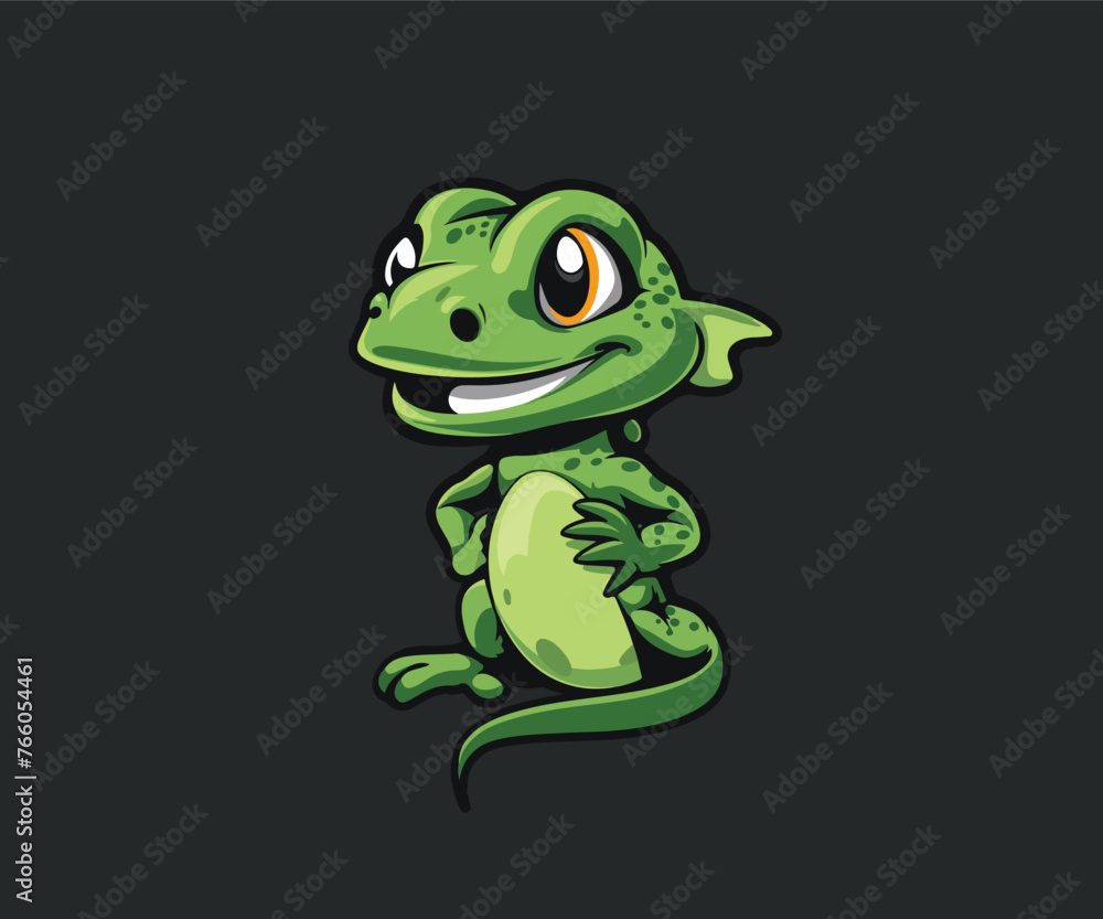 lizard mascot illustration logo lizard mascot illustration logo