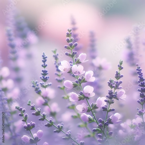 Lavender flower in soft color and blur style for background.