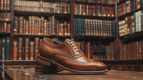 A vintage-inspired men's brogue that pays homage to classic craftsmanship, with a modern twist in the form of a lightweight, recycled material sole  photo
