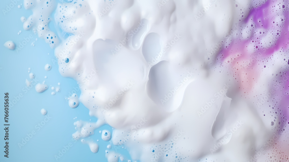Bubble background with laundry, cleaning service concept Bubble background with laundry, cleaning service concept