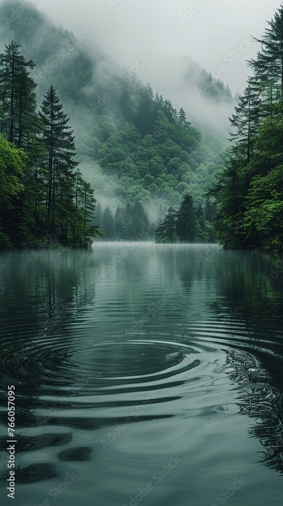 Ethereal Landscape for Forest Whispers. AI generative Ethereal Landscape for Forest Whispers. AI generative