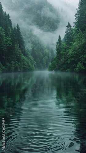 Ethereal Landscape for Forest Whispers. AI generative © SANGHYUN