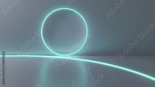 Abstract glowing geometric shapes background