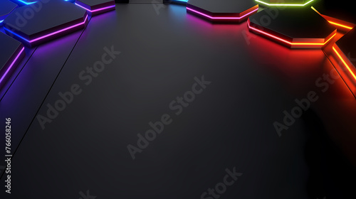 Abstract glowing geometric shapes background