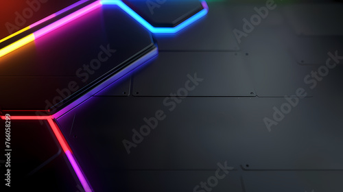 Abstract glowing geometric shapes background
