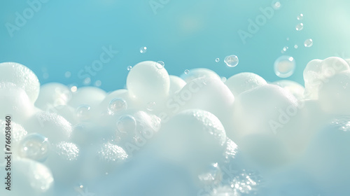 Foam background, washing ads