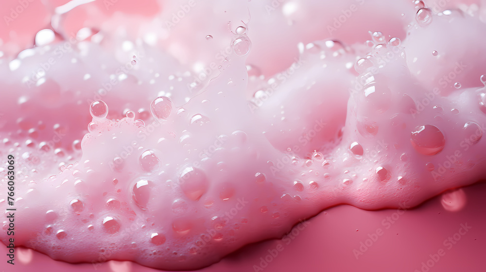 Washing foam stains on colorful background top view Washing foam stains on colorful background top view