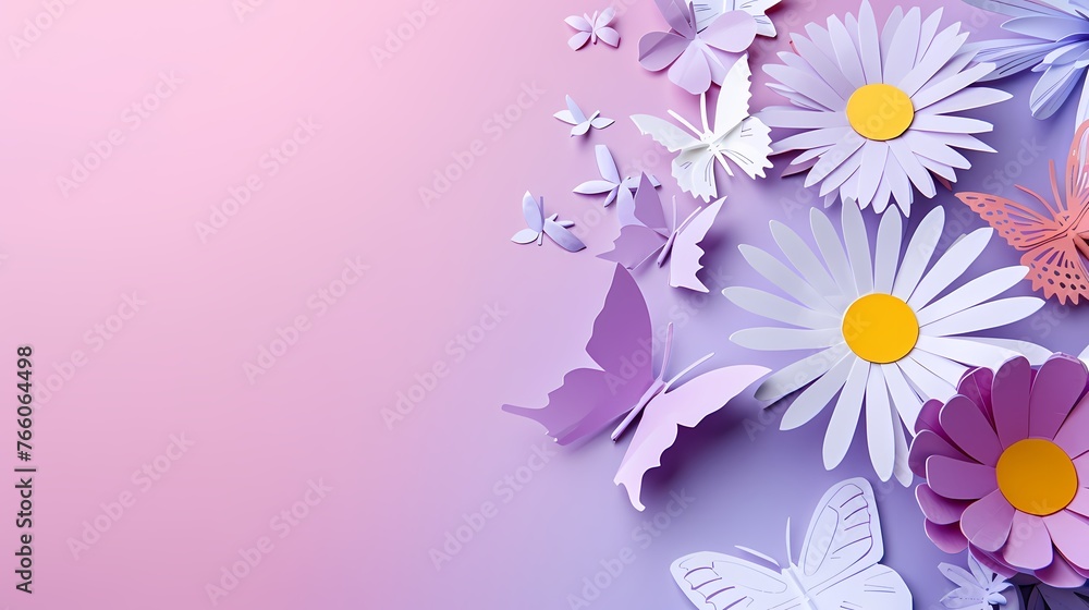 colorful butterfly kirigami violet daisy (2) colorful butterfly kirigami violet daisy (2)