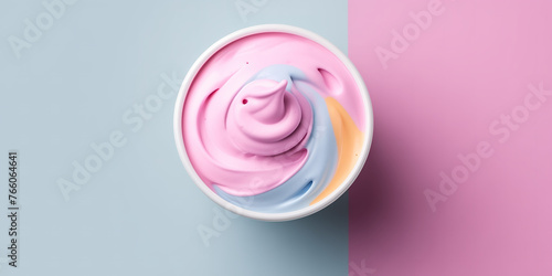 Delicious Ice Cream with Pastel Colors mockup with copyspace