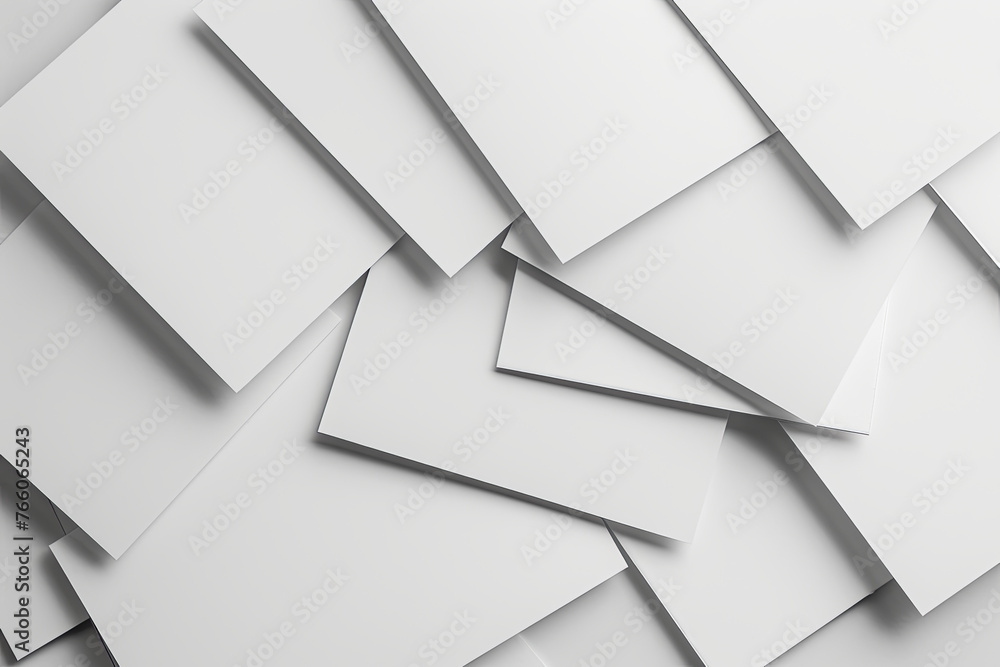Geometric blank white paper pattern for background Geometric blank white paper pattern for background