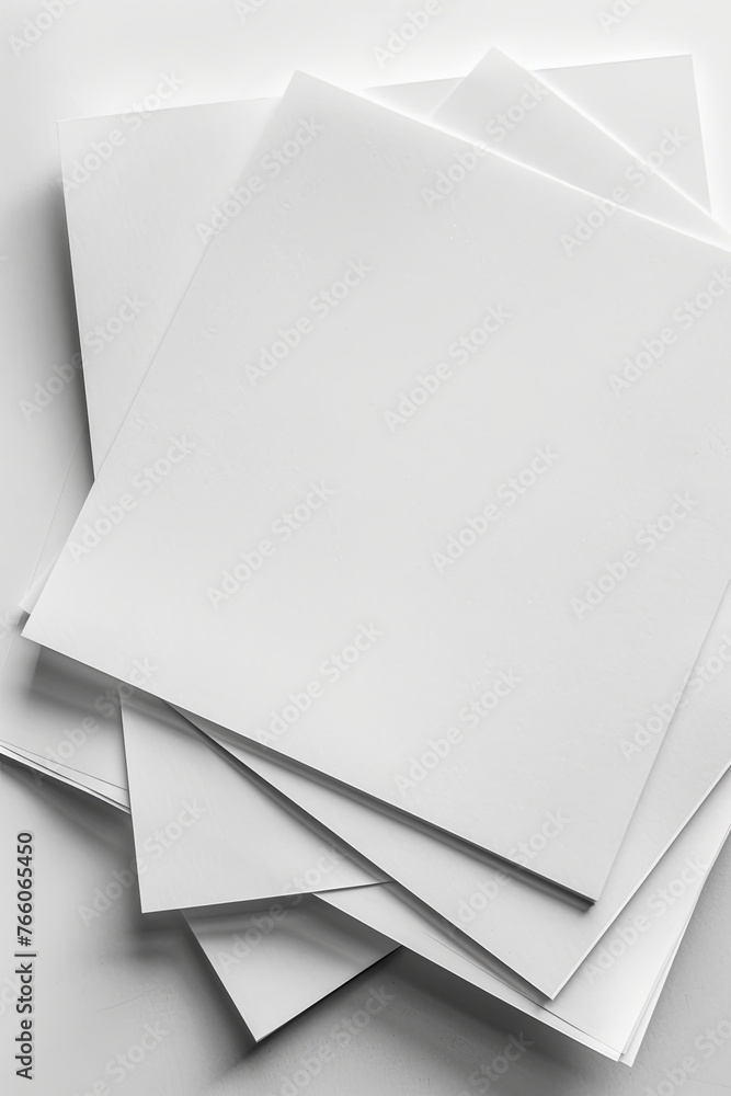 Geometric blank white paper pattern for background