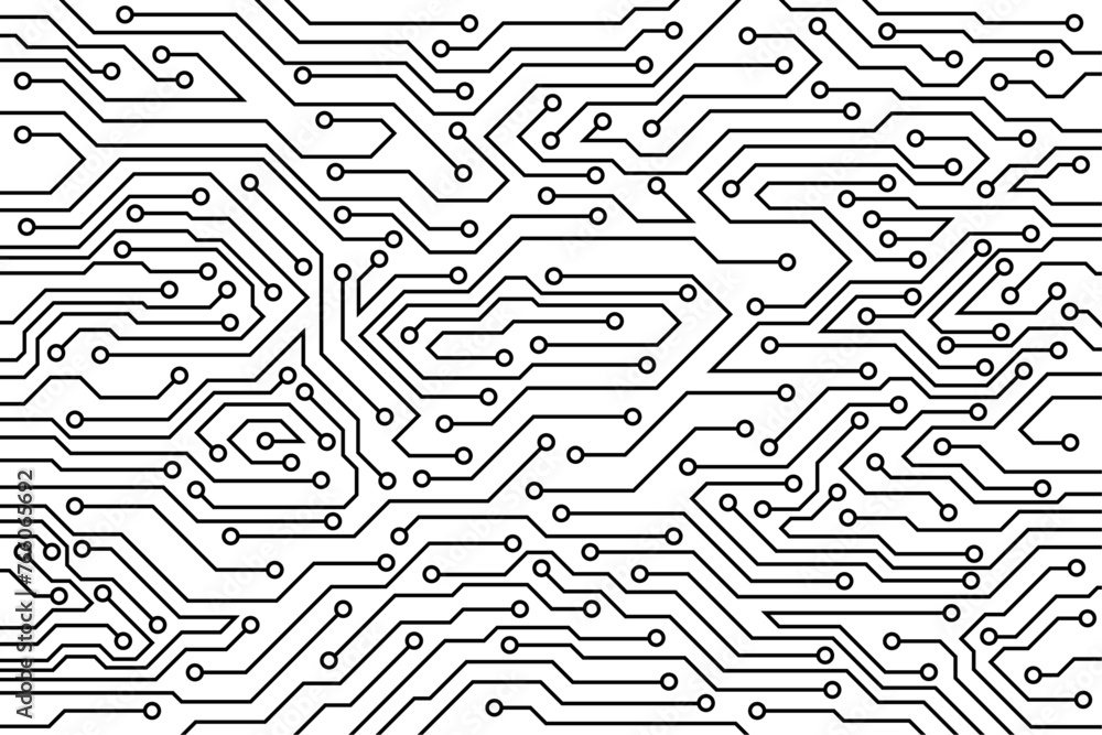 Abstract futuristic circuit board background. High computer technology blue color background. Stock illustration