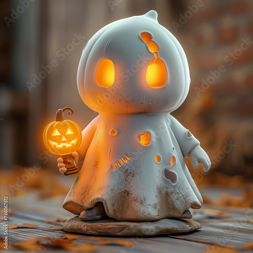 Fototapeta Halloween Pumpkin Man 3D Model
