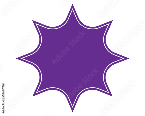 Starburst sticker  sunburst star shape vector