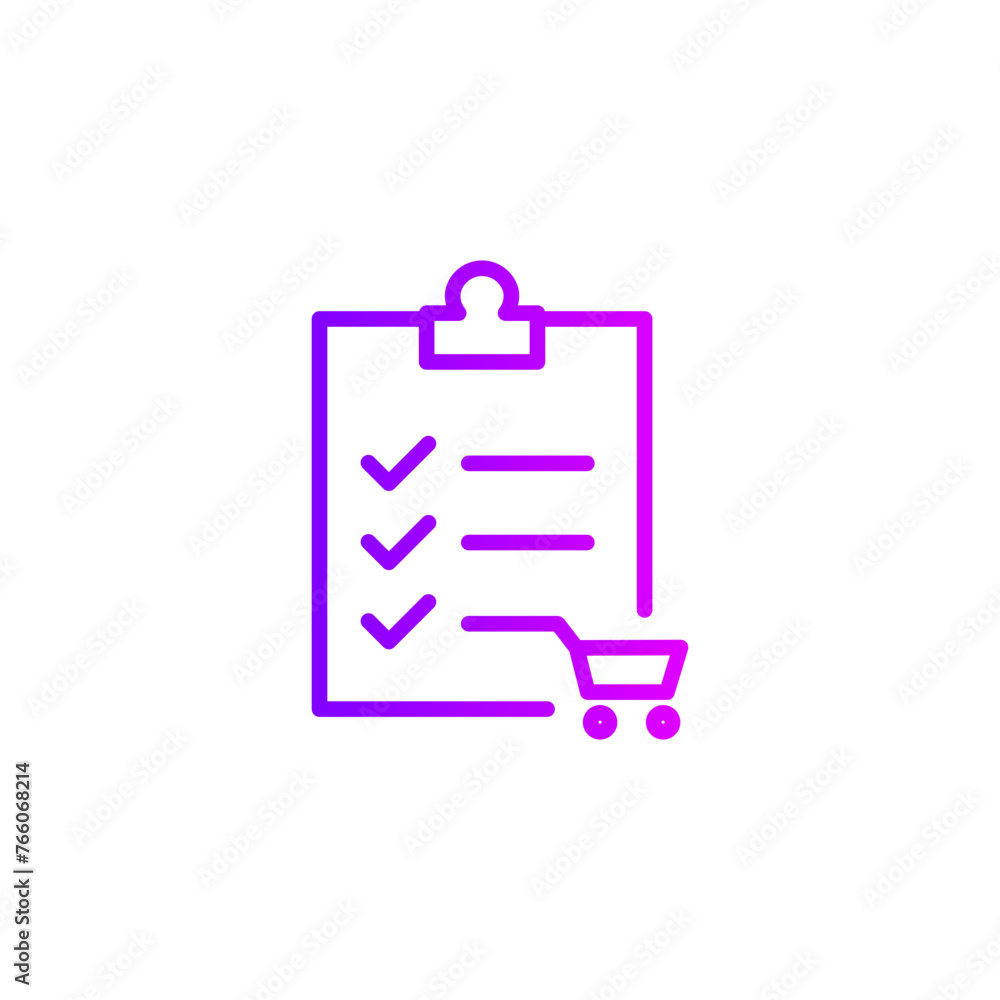 shopping list gradient icon shopping list gradient icon