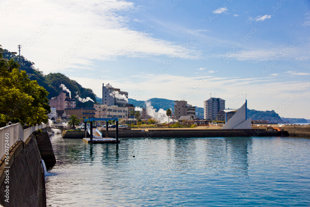Φωτογραφία Obama Onsen is a tranquil hot spring resort area in Nagasaki's Shimabara Peninsula in Kyushu, Japan