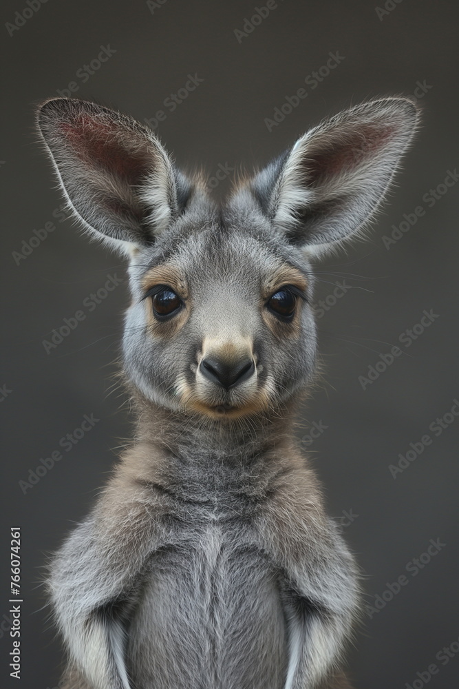  A Hyper-Detailed Portrait of a Kangaroo, Australia's Icon