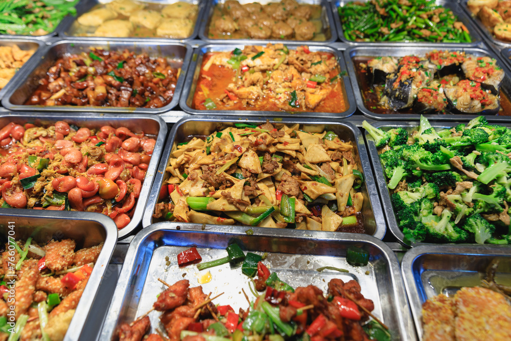 Delicious buffet in Chinese restaurant Delicious buffet in Chinese restaurant