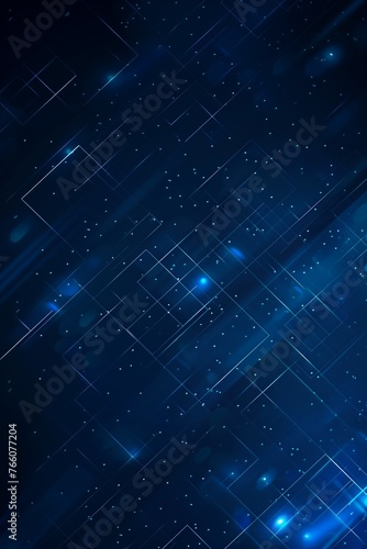 closeup blue background stars lines large arrays data holograms tron angel connections cubes commercial banner