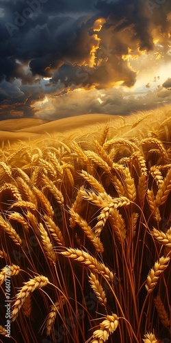 field wheat foreground cloudy sky looming horde gold yeast anomalies beams sunlight header ratio reddish lighting bread slots