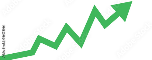 Dynamic green up Arrow Vector Graphics for Finance, Business Graphs, and Success	