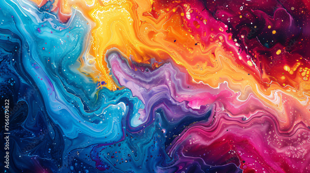 Swirling Waves of Abstract Marbling Swirling Waves of Abstract Marbling