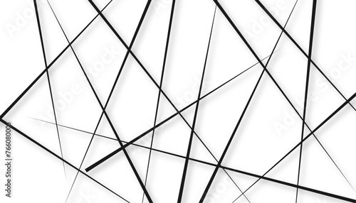 Random chaotic lines abstract geometric texture.. Modern, contemporary art-like illustration. Asymmetrical texture with random chaotic lines. Black and white. Abstract geometric pattern. Vector 