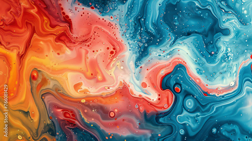 Swirling Paint Waves in Hypnotic Motion