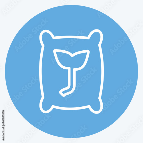 Icon Seeds. suitable for Garden symbol. blue eyes style. simple design editable. design template vector. simple symbol illustration