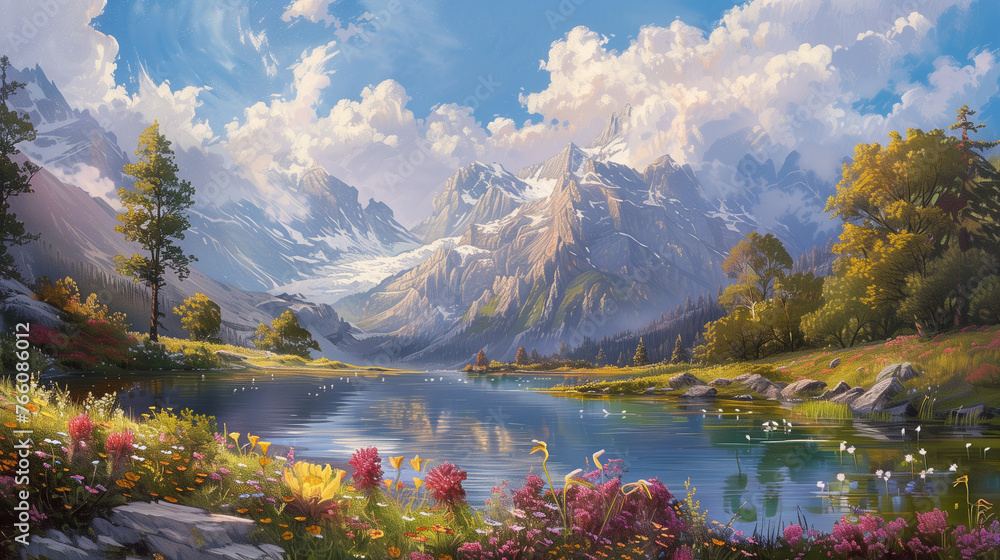 Fototapeta premium autumn in the mountains