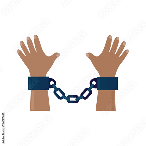 Slave chains icon clipart isolated vector illustration