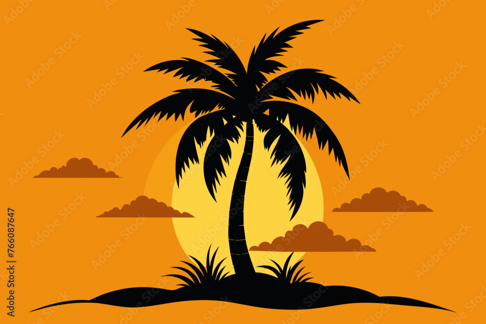 silhouette-vector-of-coconut-tree.